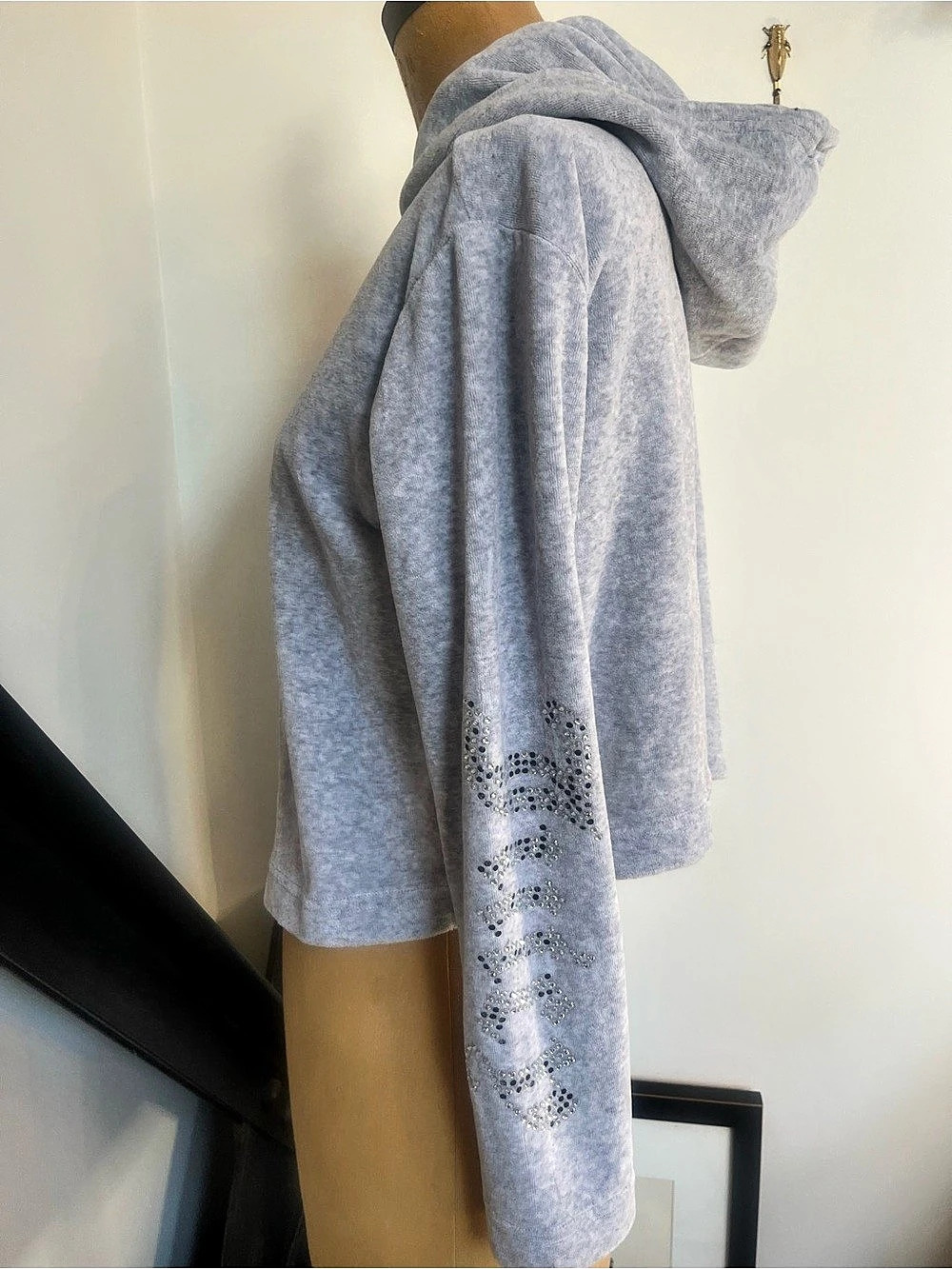Juicy Couture Gray Hooded Long Sleeve Top